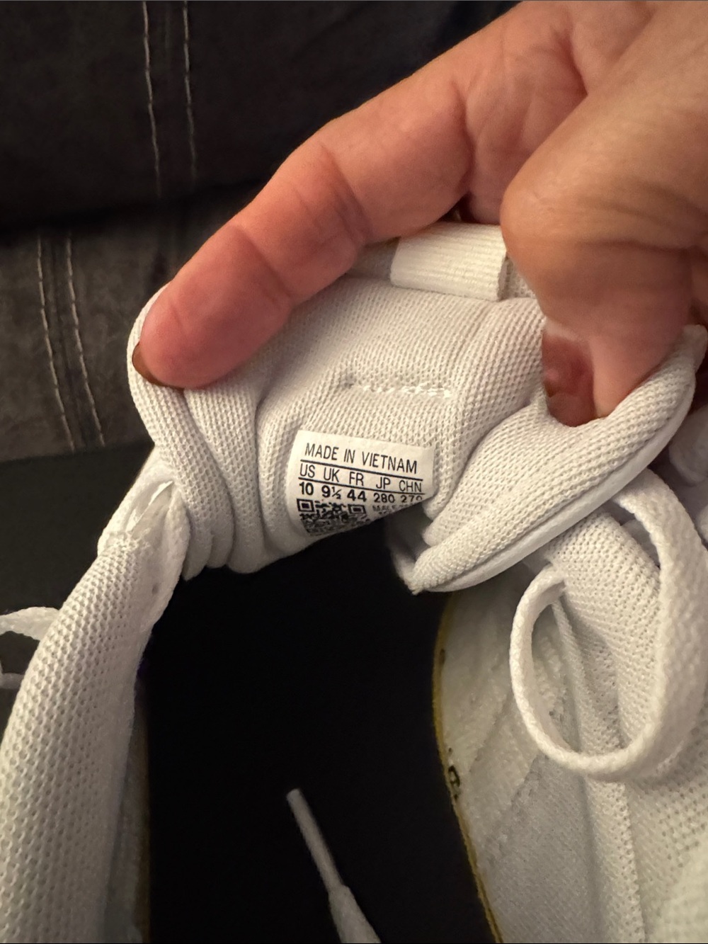 adidas White Black Athletic Sneakers with Gum Sole - Picture 10 of 10